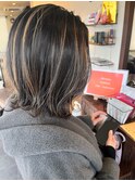 20代30代40代顔まわりレイヤーボブ