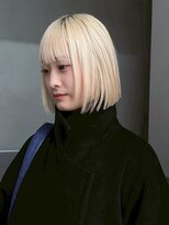 ボブミディアムショート美髪おくれ毛_ba550691