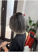 バレイヤージュ/ケアブリーチ/切りっぱなしボブ