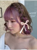 ショートヘアセット　ウェディングフォト