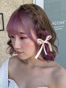 アチャ(Accha) ショートヘアセット　ウェディングフォト
