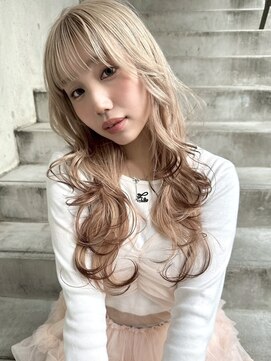 ムード(mood) ブロンドカラー/ミルクティー/裾カラー/デザインカラー/ブリーチ