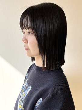 モリオフロムロンドン 松戸店(Morio from London) 【モリオ松戸　石山】黒髪ボブ切りっぱなしボブフェイスレイヤー