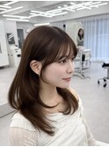 韓国ヘア　透明感カラー　2wayバング &nbsp;レイヤーカット &nbsp;&nbsp;顔周り