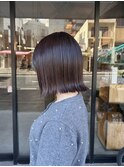 ラベンダーグレージュ/パツっとボブ