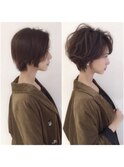 似合わせカット/ショートボブ/髪質改善/ハイライ ト/白髪ぼかし