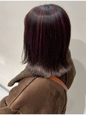 切りっぱなしボブ アッシュ ハイライト 髪質改善 艶髪 20代