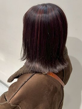 オレンジペコ(orange peco) 切りっぱなしボブ アッシュ ハイライト 髪質改善 艶髪 20代