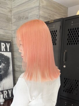 ヲタク(wotaku.) ピンクオレンジハイトーンカラーブリーチカラーケアブリーチ暖色