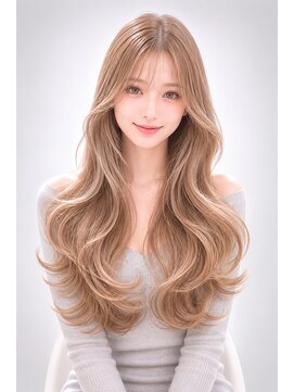 エートス(ethos) 三好市美容室 ミルクティーベージュ×韓国風ロングレイヤー