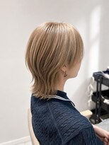 ネオリーブウリ 二子玉川店(Neolive uri) ブルーブラックフェザーパーマサーフカールセンターパート