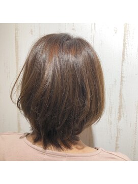 ブルー(BLUE) ボブ×グレージュ