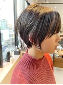 【loty minami】黒髪も可愛い小顔ひし形ショート×顔周りカット