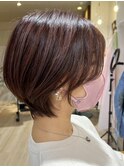 襟足スッキリ大人まるみキレイなショートボブ 30代40代50代