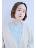かき上げバングボブ前髪なしセンターパート10代20代30代40代