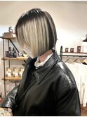 【★★★】ロイヤル髪質改善ストレート/ショートボブ/金髪ボブ