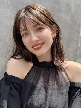 サンド ミュウ 横浜店(sand mieu) ボブディオリーブベージュ髪質改善縮毛矯正フェイスレイヤー