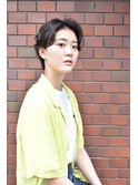 大人可愛い20代30代40代黒髪前下がりショートボブ丸みショート◎