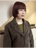 ブリーチなしダブルカラー/ボルドーカラー/bob_下北沢