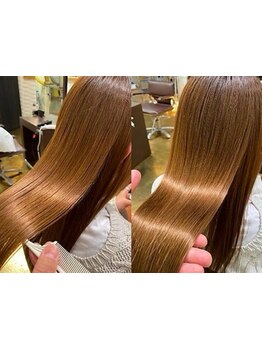 ナチュラルストレートが叶う◇髪質改善トリートメントとの相乗効果で美シルエットに♪[佐世保/相浦]