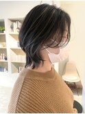【CROP】ハイライト×白髪ぼかし×ウルフカット