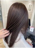 ブリーチなしハイライトカラー　ショコラベージュ