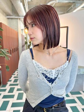 ノエ(noe) ホワイトグレージュ/デジタルパーマ/チェリーブラウン/栄c112