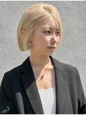 ∞ハイトーンボブ ブリーチ1回~ブロンドヘア タッセルボブ