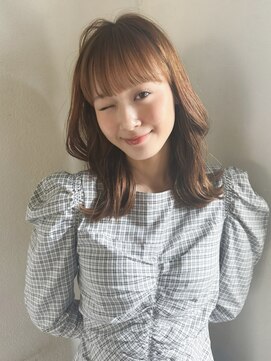 ロンドプランタン 恵比寿(Lond Printemps) ミニウルフチェリーブラウンブリーチなしレイヤー韓国前髪恵比寿