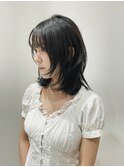 ミディアムレイヤー/ウルフカット