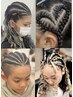 全頭コーンロウ(～6本)￥10,000