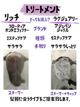 シャムス(SHAMS)の写真/極上トリートメントで、うるツヤ髪へ導く！持続効果の高いトリートメントです。