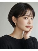 ショートボブ髪型20代30代40代50代前髪あり前髪なし面長丸顔越谷