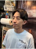 メンズセンターパート