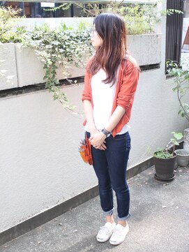 ヘアーサロン トゥリークル(Hair Salon Treacle) お客様　スナップ　”オレンジ　ハイライト”