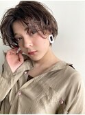 マニッシュショート×シースルーバング【デザインカラー】 01