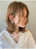 【PARK】波ウェーブ×シアベージュミディ