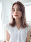 透け感カラー×ミルクティーベージュ