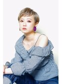 切りっぱなしくびれショートマッシュルームヘア大人ショートボブ