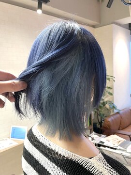 コワファーストナガサキシャンプーボーイ(COIFF1RST NAGASAKI SHAMPOO BOY) ネイビーブルー×ペールブルー