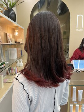 エヌ ドット ヘアープラス ミラクルヘアー(n. HAIR) スソカラー ローズピンク×ミディアム