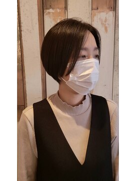 ベルコフレ 玉造店(Belle Coffret) 【BelleCoffret】マッシュショート 前髪長め ハンサムショート