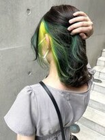 ディア(.eer)&nbsp;フェイスフレーミングカラー☆ライムイエロー＆グリーン♪