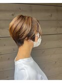 ショートボブ→ショートレイヤー/大人かわいい/20代30代40代
