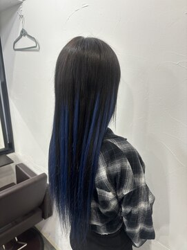 プルエクステのお店ネクスト(NEXT) #プルエクステ##青メッシュ#メッシュ