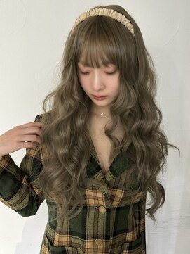 メゾンアクア 表参道(Maison ACQUA) ☆ブリーチなしダブルカラー オリーブ オリーブベージュ ボブ