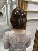 ボブヘアアレンジ/ ハーフアップ