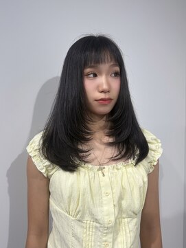 デビュー 沖縄泡瀬店(Debut) くびれヘア/アプリコットオレンジ/ハイライトカラー/沖縄市