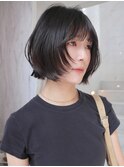 お洒落なレイヤーカットハッシュカットレイヤーボブ渋谷