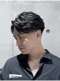MEN'S/毛流れサイドパート×フェード/短髪/男髪